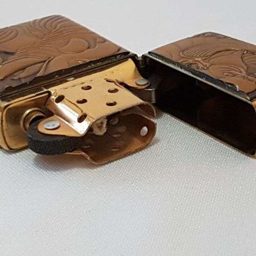 An awesome c1993 Zippo Barrett Smythe limited edition "Dinosaurs" Triceratops brass-finished lighter