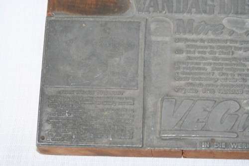 A spectacularly rare antique WWII German (Afrikaans) Nazi Pewter propaganda printing plate