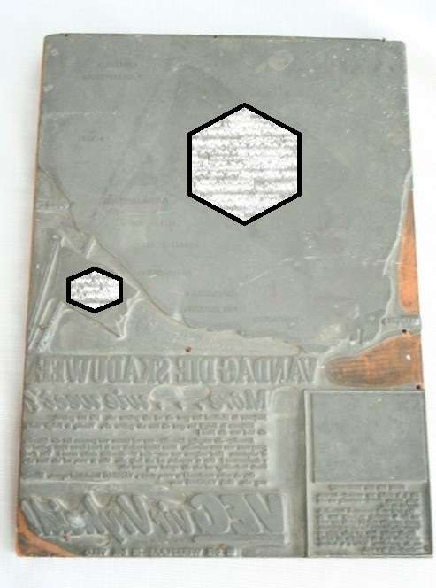 A spectacularly rare antique WWII German (Afrikaans) Nazi Pewter propaganda printing plate