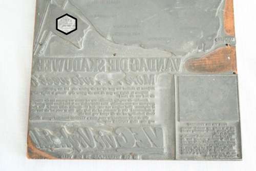A spectacularly rare antique WWII German (Afrikaans) Nazi Pewter propaganda printing plate