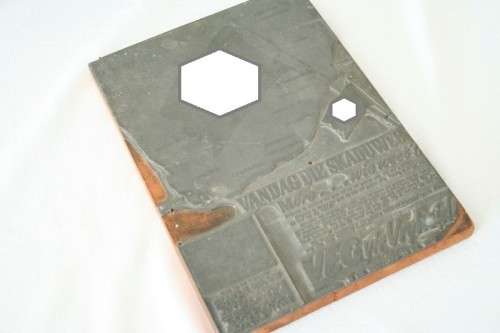 A spectacularly rare antique WWII German (Afrikaans) Nazi Pewter propaganda printing plate