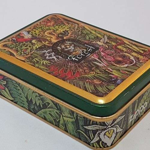 An awesome "Mysteries of the Forest" Jaguar & Cub at Turtle Falls ZIPPO lighter in its tin