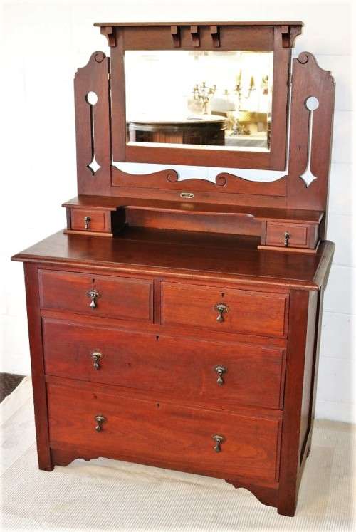 A magnificent antique Edwardian (c1905) "Arts and Crafts Movement" Teak dressing table - stunning!