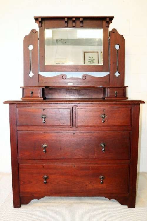 A magnificent antique Edwardian (c1905) "Arts and Crafts Movement" Teak dressing table - stunning!