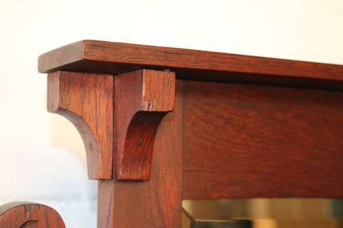 A magnificent antique Edwardian (c1905) "Arts and Crafts Movement" Teak dressing table - stunning!