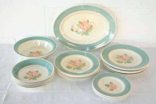 A superb rare mid-century original "Susie Cooper" dinner service in the Patricia Rose pattern