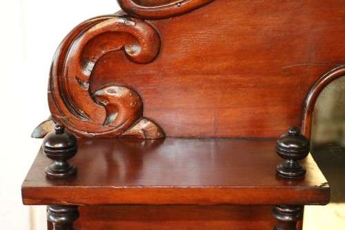 A fantastic carved Victorian (c1880) antique Mahogany chiffonier/ sideboard with turned supports