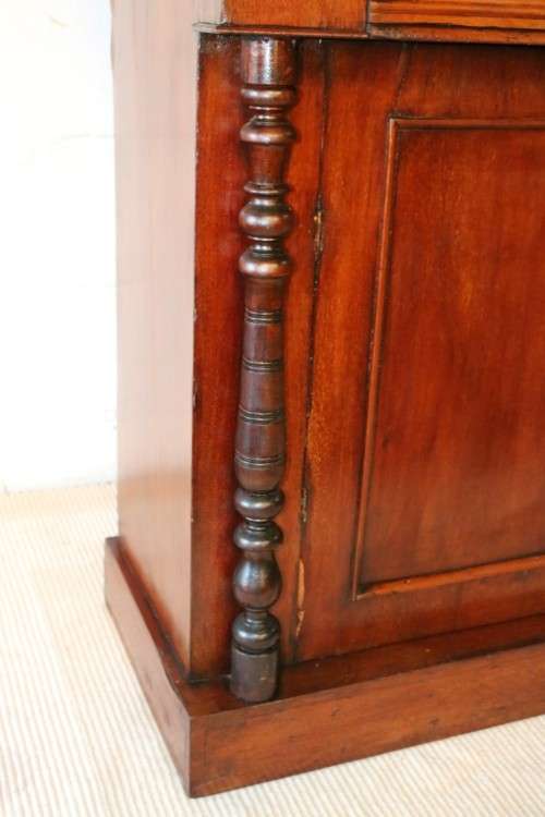 A fantastic carved Victorian (c1880) antique Mahogany chiffonier/ sideboard with turned supports