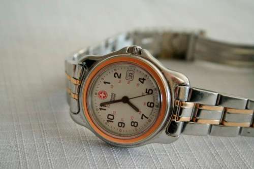 An awesome vintage original two-tone ladies Swiss Army wrist watch in awesome condition