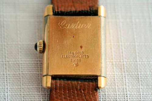 **RS17** Beautiful Swiss made 18ct gold plated ladies Cartier watch in great working condition