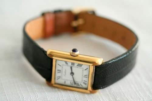 **RS17** Beautiful Swiss made 18ct gold plated ladies Cartier watch in great working condition