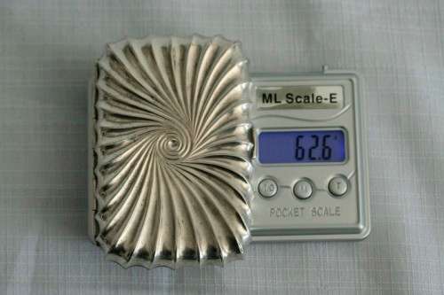 A wonderful rare antique (1888) Art Nouveau "Lawrence Emanuel" sterling silver calling card case