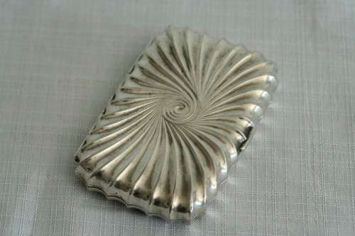 A wonderful rare antique (1888) Art Nouveau "Lawrence Emanuel" sterling silver calling card case