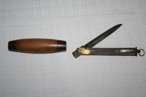 A very rare antique John Engstrom Eskilstuna (1874) Swedish barrel (or Sloyd) knife