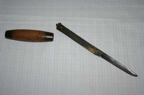 A very rare antique John Engstrom Eskilstuna (1874) Swedish barrel (or Sloyd) knife