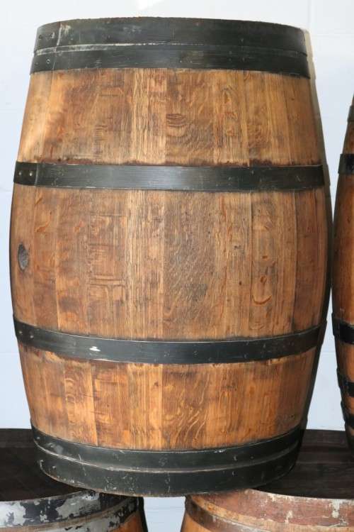Original solid French Oak wine barrels with their original hoops in good condition!