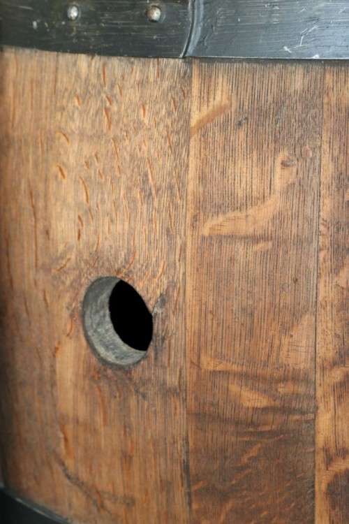 Original solid French Oak wine barrels with their original hoops in good condition!