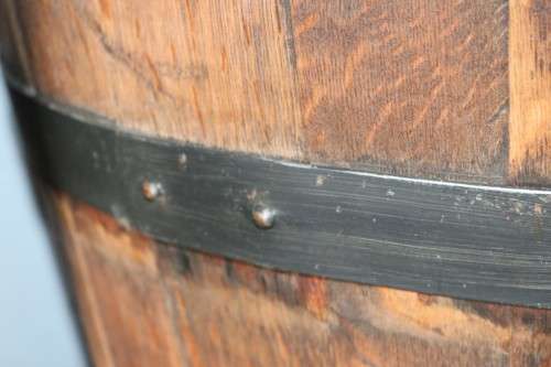 Original solid French Oak wine barrels with their original hoops in good condition!