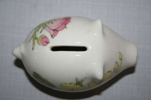 A superb original mid-century signed Ernestine Salerno hand painted Italian porcelain Piggy bank