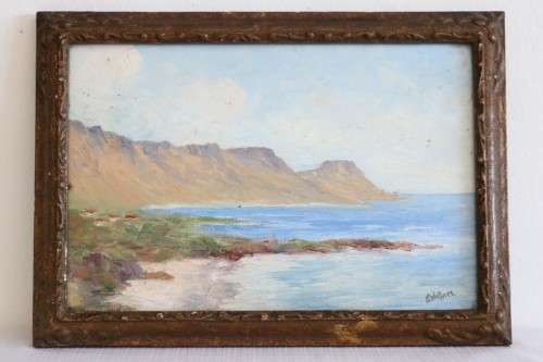 **RS17** A wonderful framed (behind glass) painting signed "S. Wallace" of the Twelve Apostles