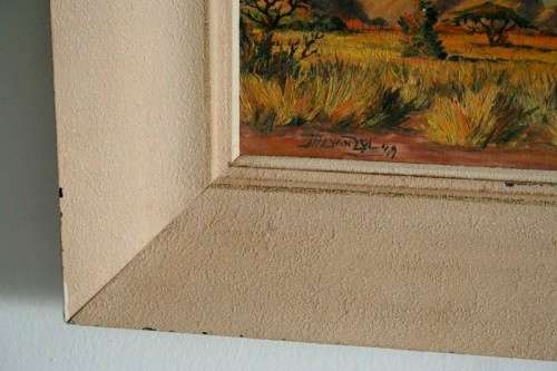 **RS17** A signed & framed oil on board painting by South African landscape artist JHL Van Zyl