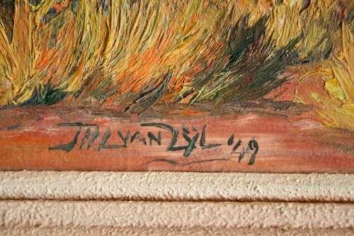 **RS17** A signed & framed oil on board painting by South African landscape artist JHL Van Zyl