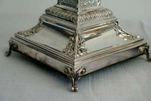 A superb pair of original "Hadad" Judaica sterling silver (925) candlesticks in amazing condition