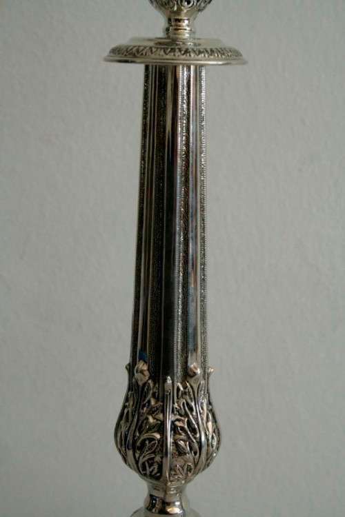 A superb pair of original "Hadad" Judaica sterling silver (925) candlesticks in amazing condition
