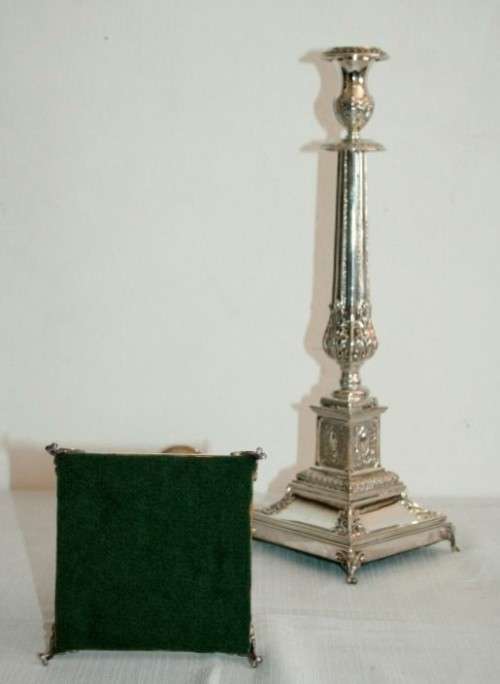 A superb pair of original "Hadad" Judaica sterling silver (925) candlesticks in amazing condition