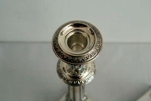 A superb pair of original "Hadad" Judaica sterling silver (925) candlesticks in amazing condition