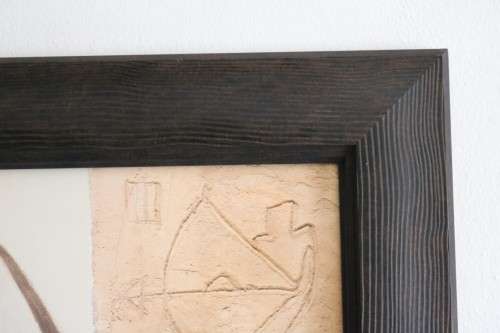 An amazing framed (behind glass) "Abstract" style painting print of an African lady! - RS17Sale