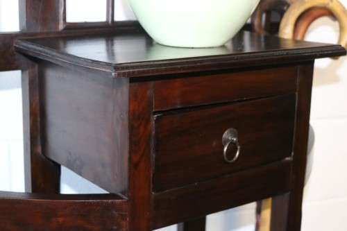 A wonderful tall hall stand with three mirrors, storage drawer and space for umbrellas/ canes