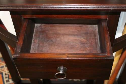 A wonderful tall hall stand with three mirrors, storage drawer and space for umbrellas/ canes