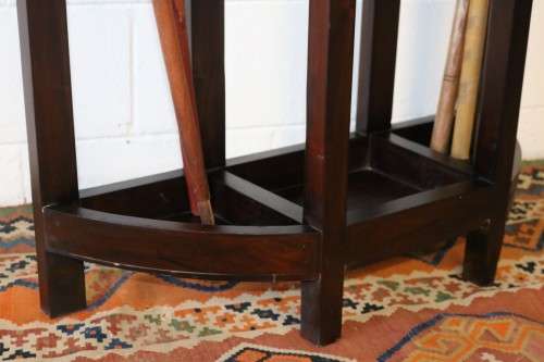 A wonderful tall hall stand with three mirrors, storage drawer and space for umbrellas/ canes