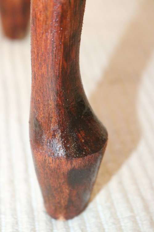 A gorgeous and stylish vintage teak occasional/ side table with Queen Anne legs - perfect for a lamp