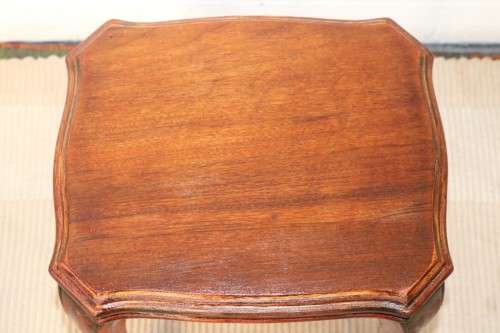 A gorgeous and stylish vintage teak occasional/ side table with Queen Anne legs - perfect for a lamp