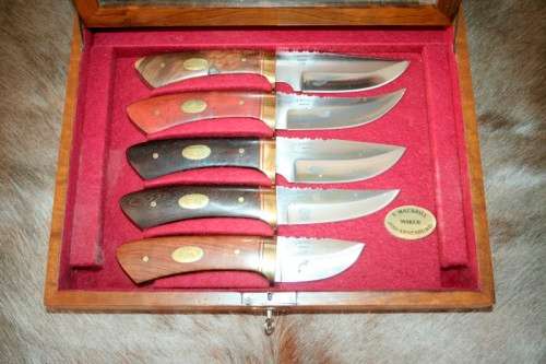 Rare 500-limited edition original S. Mackrill custom made African Big Five boxed hunting knife set!