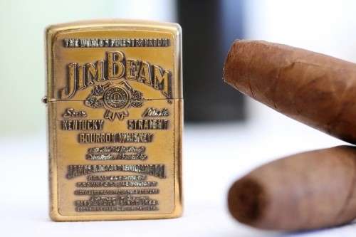An amazing original Zippo limited edition "Jim Beam Bourbon Whiskey " brass embossed lighter