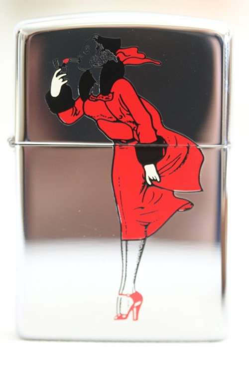 An incredible original Zippo limited edition "Windy the Windproof Beauty - The Varga Girl" lighter!!