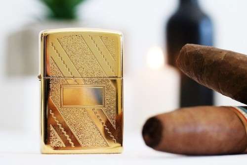 An magnificent Zippo limited edition "Golden Elegance" gold-tone lighter w/ space for engraving