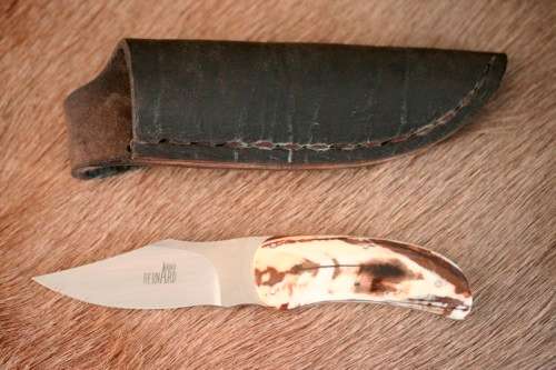 **RS17** Beautifully made Arno Bernard Snr. antique Warthog bone-handle knife w/ original sheath