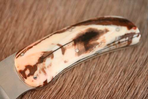 **RS17** Beautifully made Arno Bernard Snr. antique Warthog bone-handle knife w/ original sheath