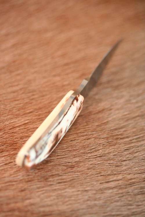 **RS17** Beautifully made Arno Bernard Snr. antique Warthog bone-handle knife w/ original sheath
