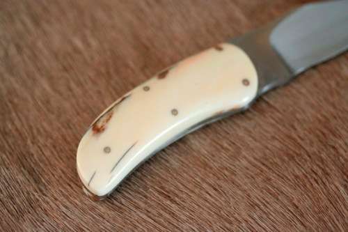 **RS17** Beautifully made Arno Bernard Snr. antique Warthog bone-handle knife w/ original sheath