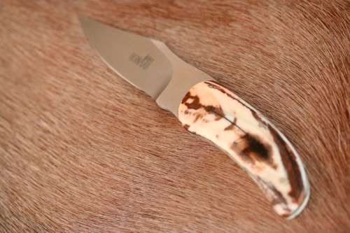 **RS17** Beautifully made Arno Bernard Snr. antique Warthog bone-handle knife w/ original sheath
