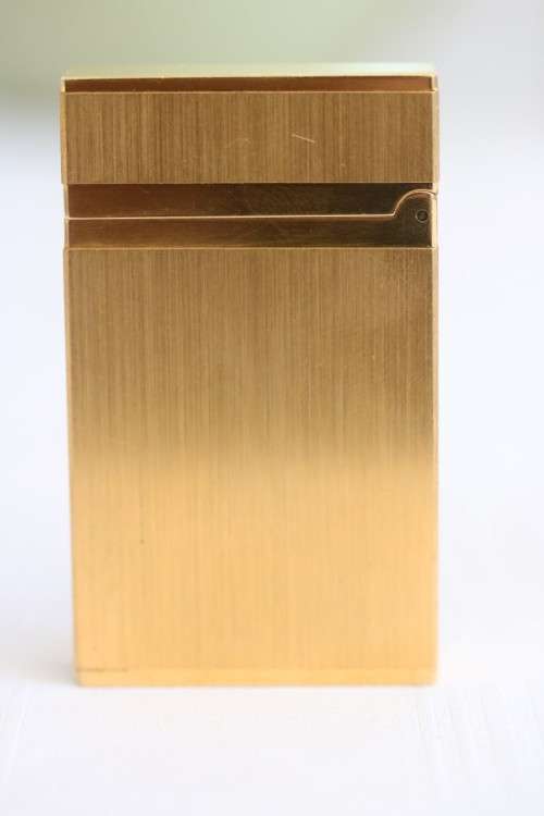 Spectacular S.T Dupont Ligne 2 brushed gold finished lighter - the ultimate addition to a collection