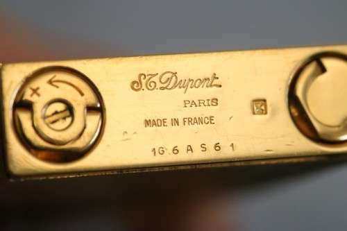 Spectacular S.T Dupont Ligne 2 brushed gold finished lighter - the ultimate addition to a collection