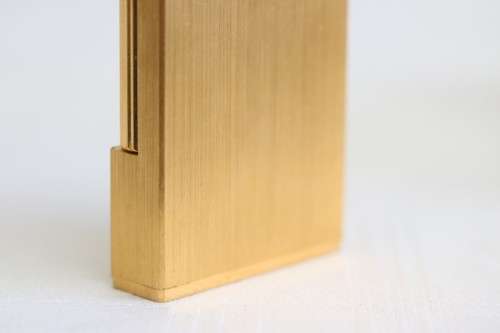 Spectacular S.T Dupont Ligne 2 brushed gold finished lighter - the ultimate addition to a collection