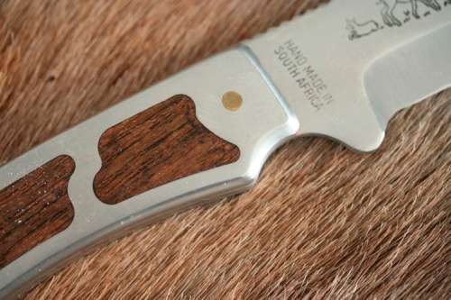 **RS17** A fantastic "surgical steel" Torro Model AS1004 Hunter knife in its original leather sheath