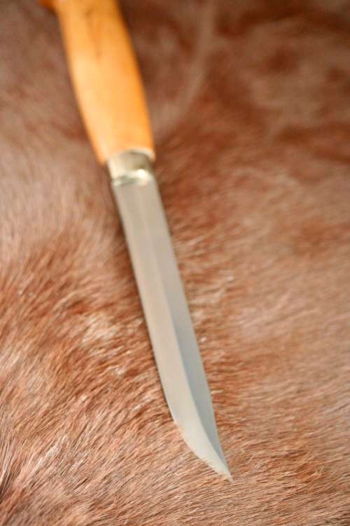 An awesome Finish made J. Marttiini Inox fishing knife in its original reindeer leather sheath